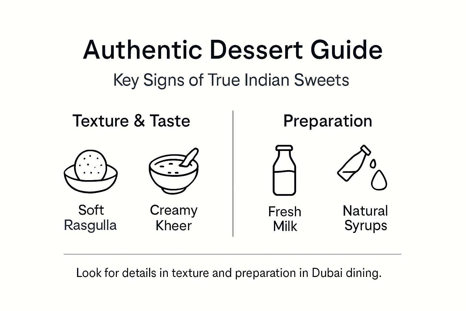 Infographic authentic Indian dessert key indicators