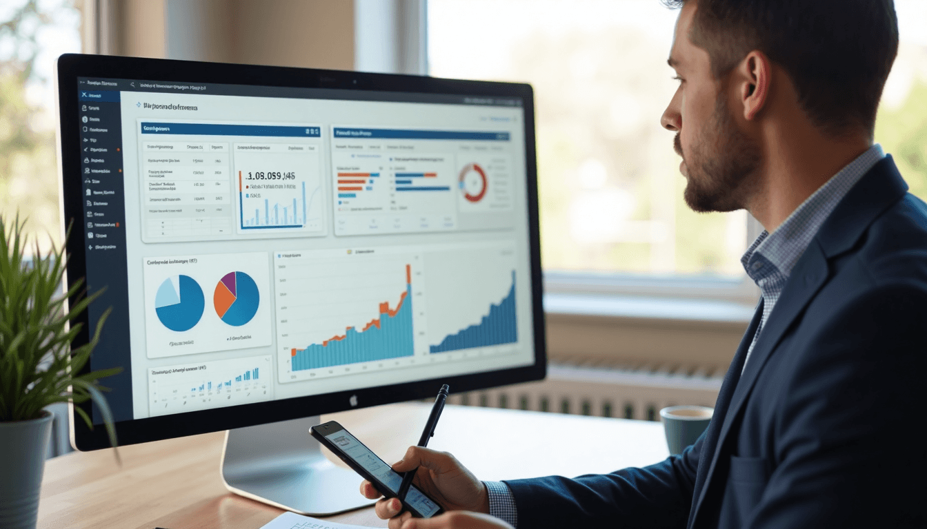 Agent analyzing CRM dashboard with 'Buyer Motivation' note visible on screen