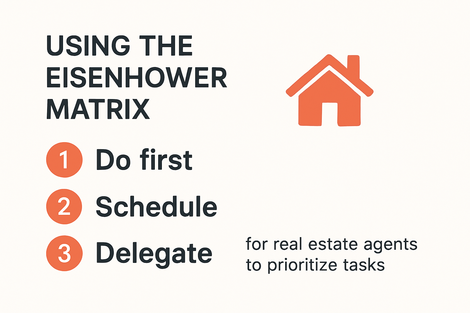 Eisenhower Matrix for real estate agent time management