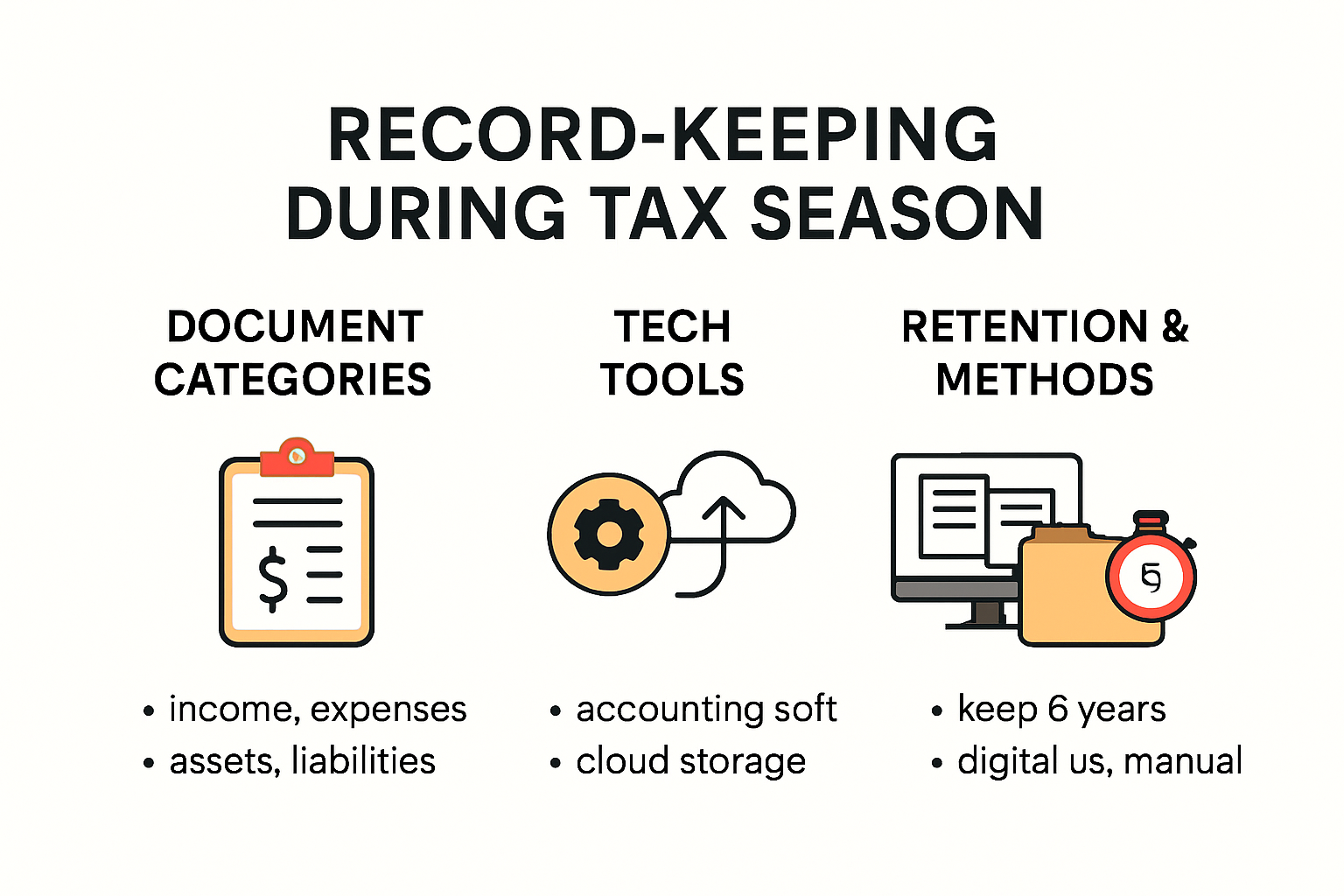 Record-keeping process infographic for real estate agents