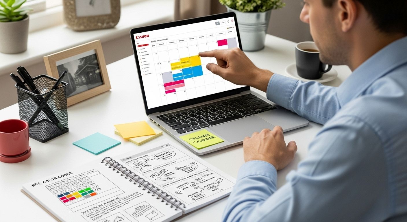 color coded calendar real estate