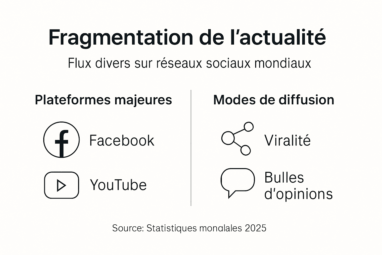Infographie : comment l’actualité se disperse sur les réseaux sociaux