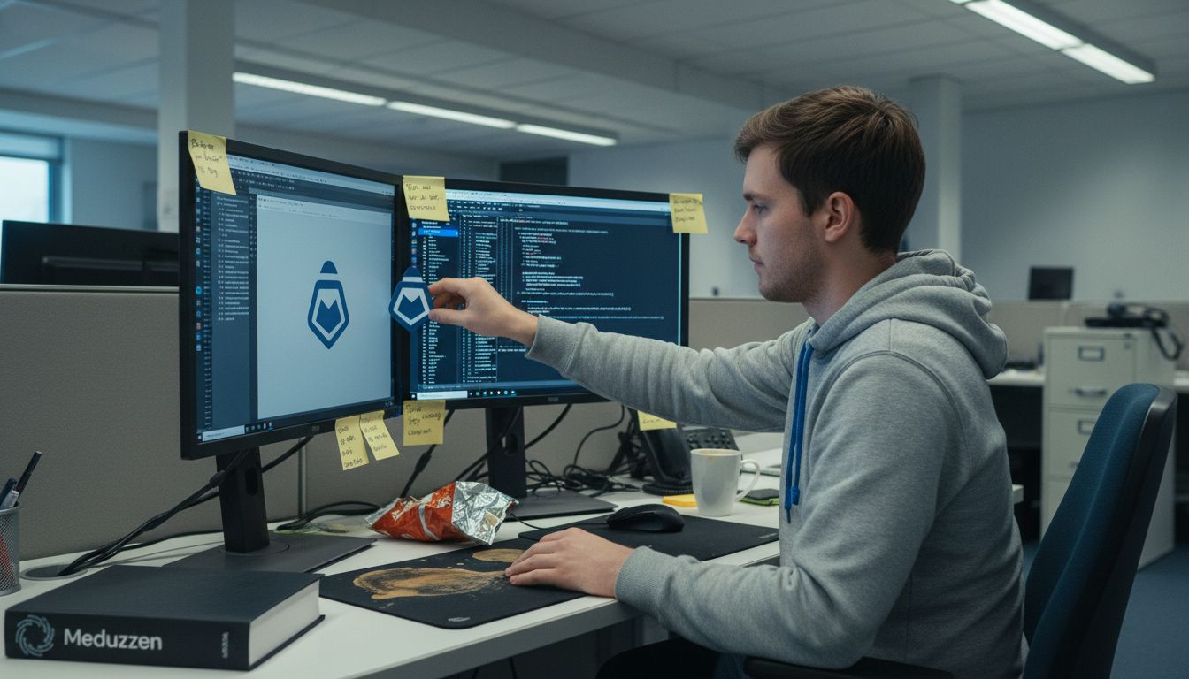 Developer working on containerized applications with Docker