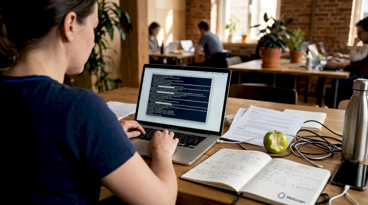 Developer managing Python packages in workspace