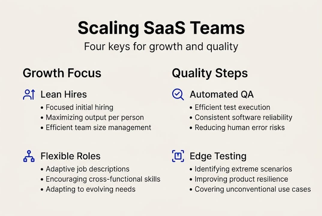 Infographic summarizing scalable SaaS growth steps