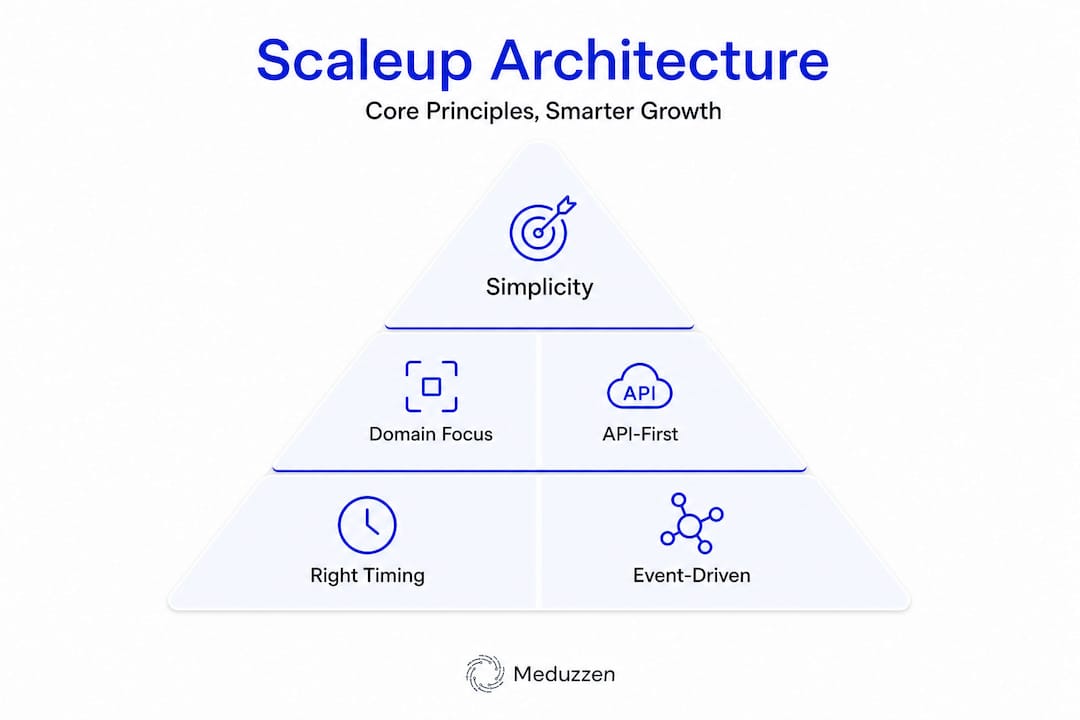 Hierarchy infographic of scaling architecture principles