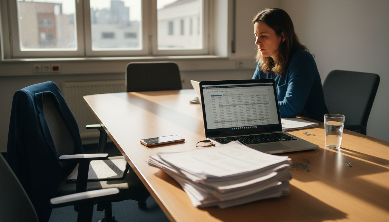 Eine Frau verwaltet ihr Anlageportfolio bequem und effizient mit digitalen Anwendungen.