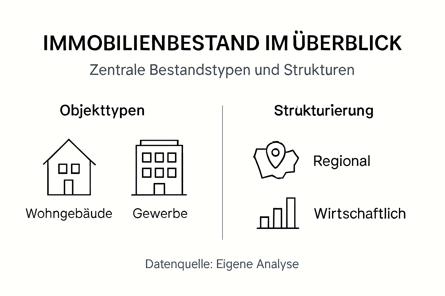 Übersicht zum Immobilienbestand: Aufbau und verschiedene Objektarten auf einen Blick