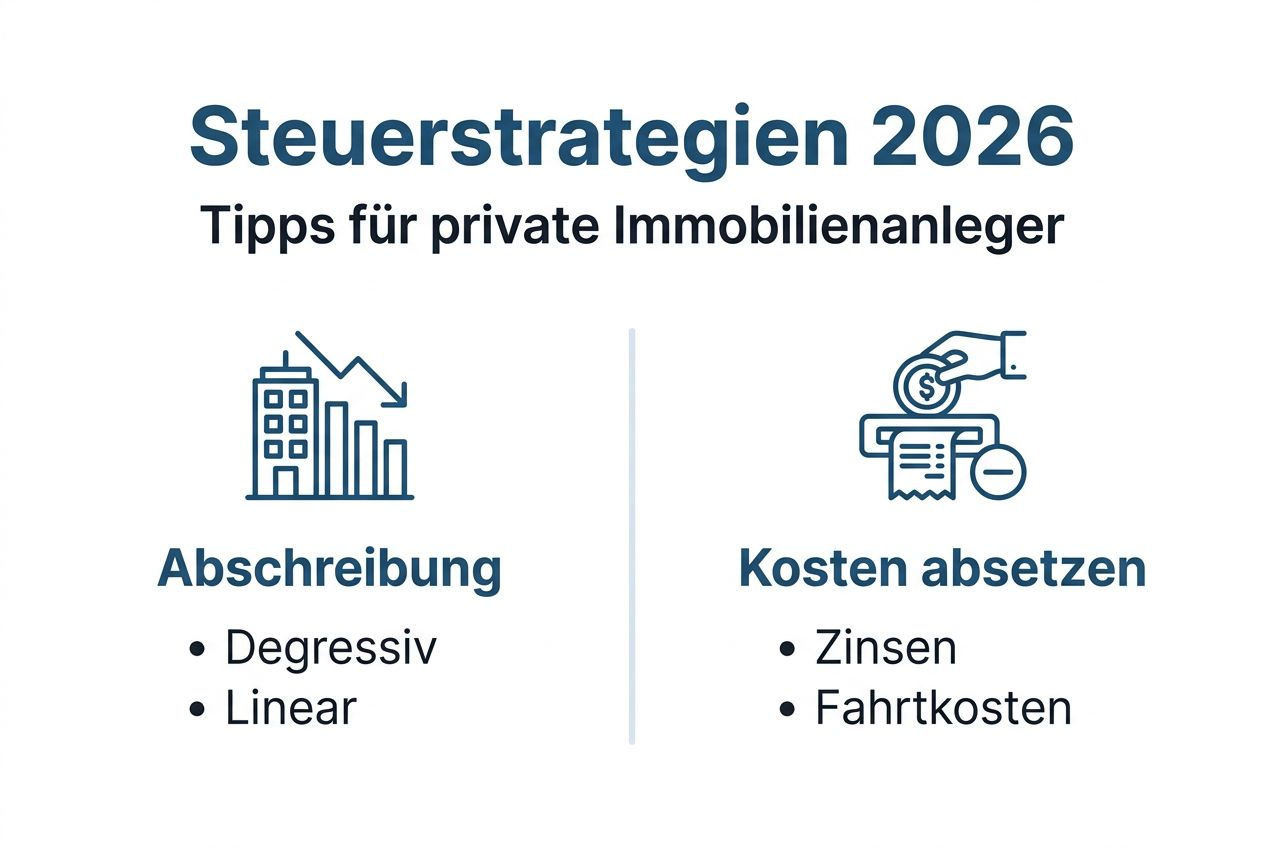 Infografik: So reduzieren Sie Ihre Steuerlast bei Immobilien – clevere Tipps und Strategien