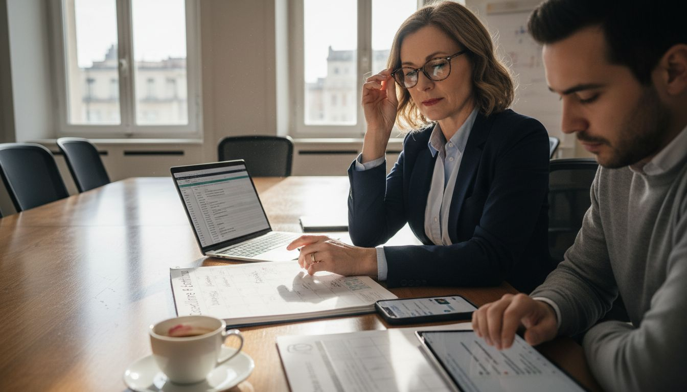 Responsable RH en train d’analyser les différentes solutions de formation mixte