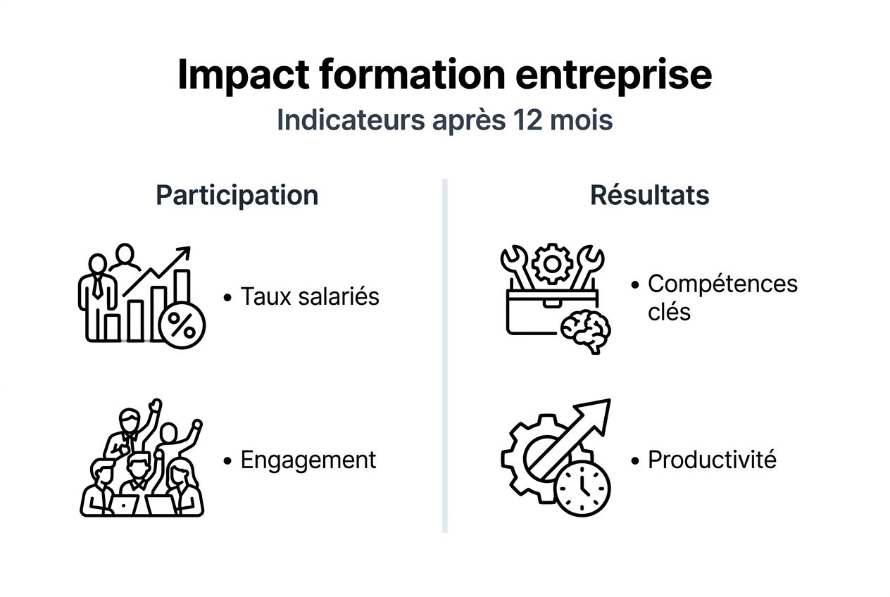 Visuel illustrant les retombées de la politique de formation