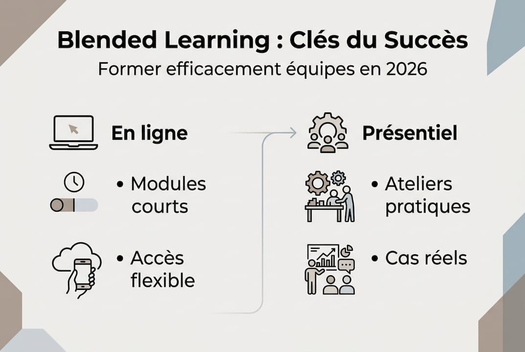 Infographie : le blended learning, une solution innovante pour la formation en entreprise