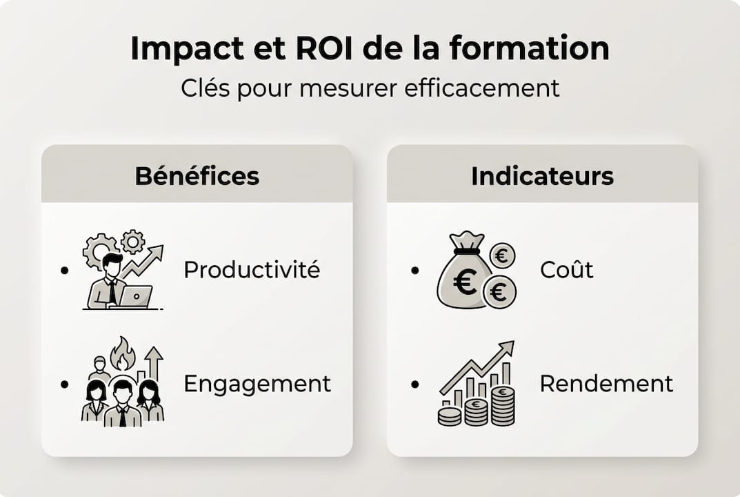 Infographie : mesurer l’impact et le retour sur investissement des formations en entreprise