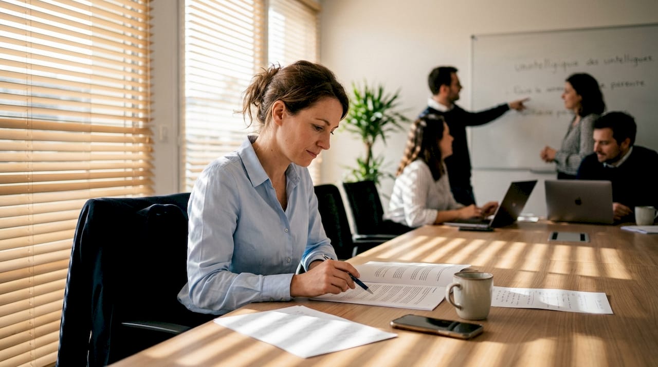 Un responsable des ressources humaines qui évalue les besoins de formation en intelligence artificielle au sein de l'entreprise.