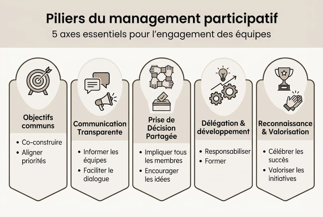 Les fondamentaux du management participatif en un coup d'œil