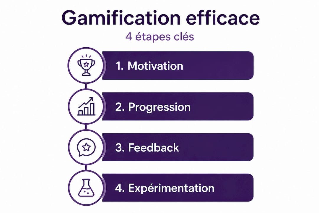 Infographie : les étapes indispensables pour réussir la gamification