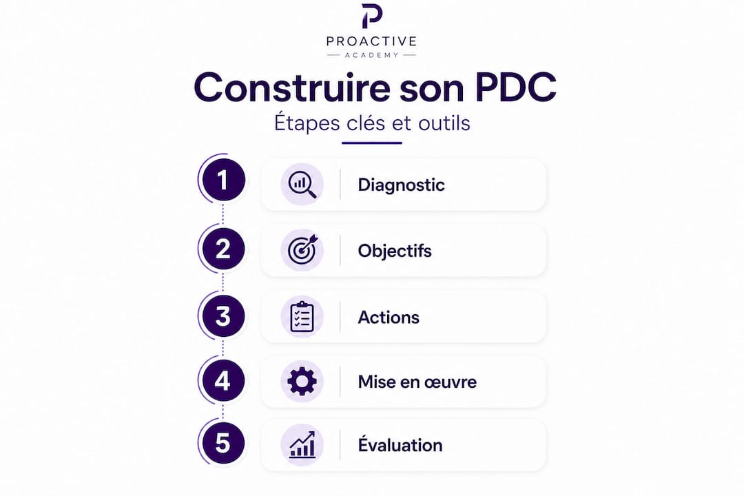 Infographie : les étapes incontournables pour réussir son plan de développement des compétences