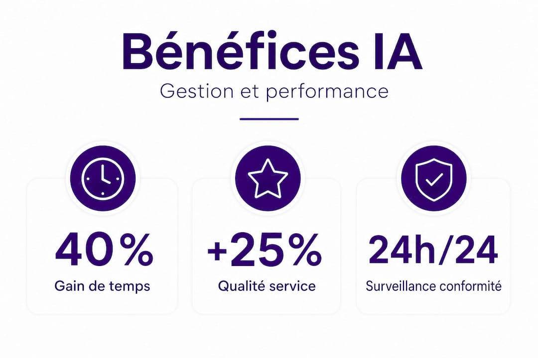 Visuel récapitulatif des atouts de l’intelligence artificielle pour les entreprises