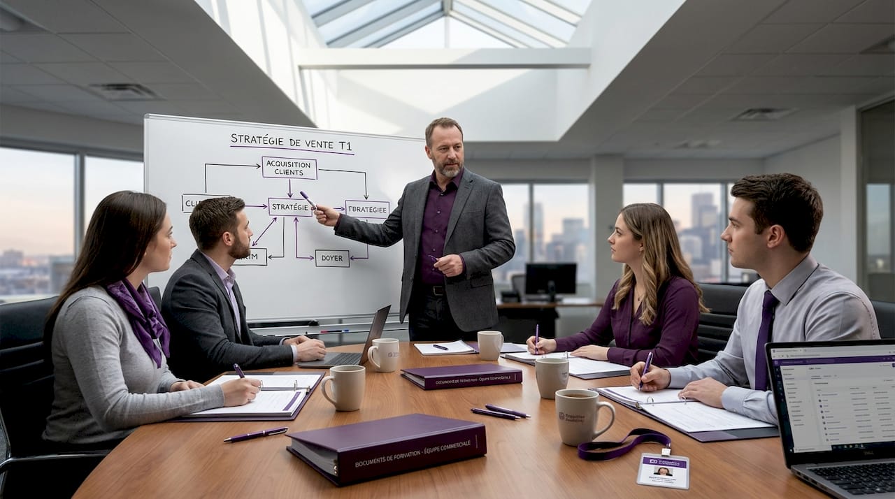 Atelier d’intégration commerciale organisé en salle de réunion