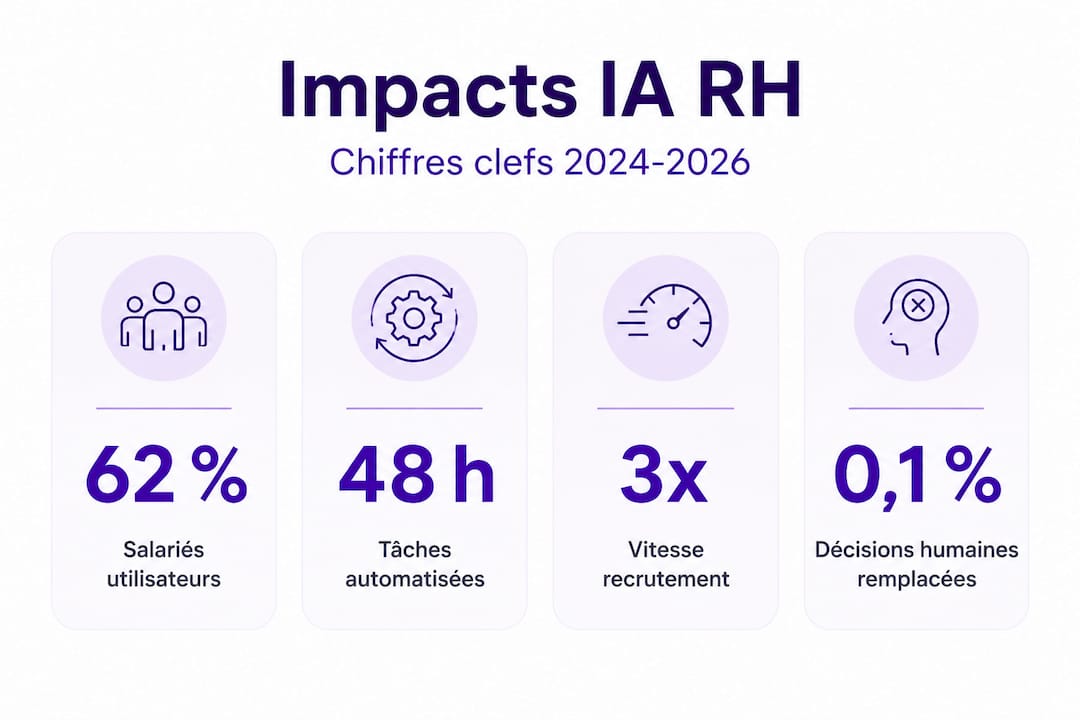 Visuel : chiffres clés sur l’impact de l’intelligence artificielle dans les ressources humaines