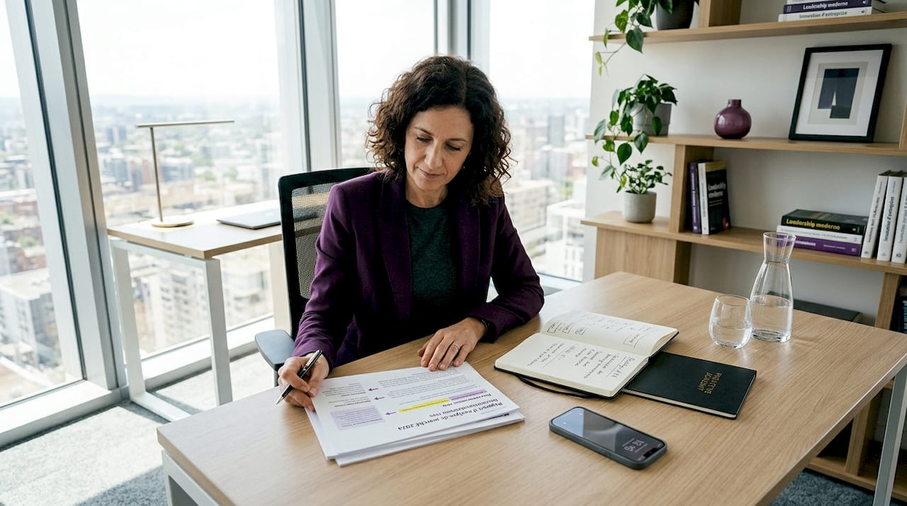 Personne en train de vérifier des listes de contrôle