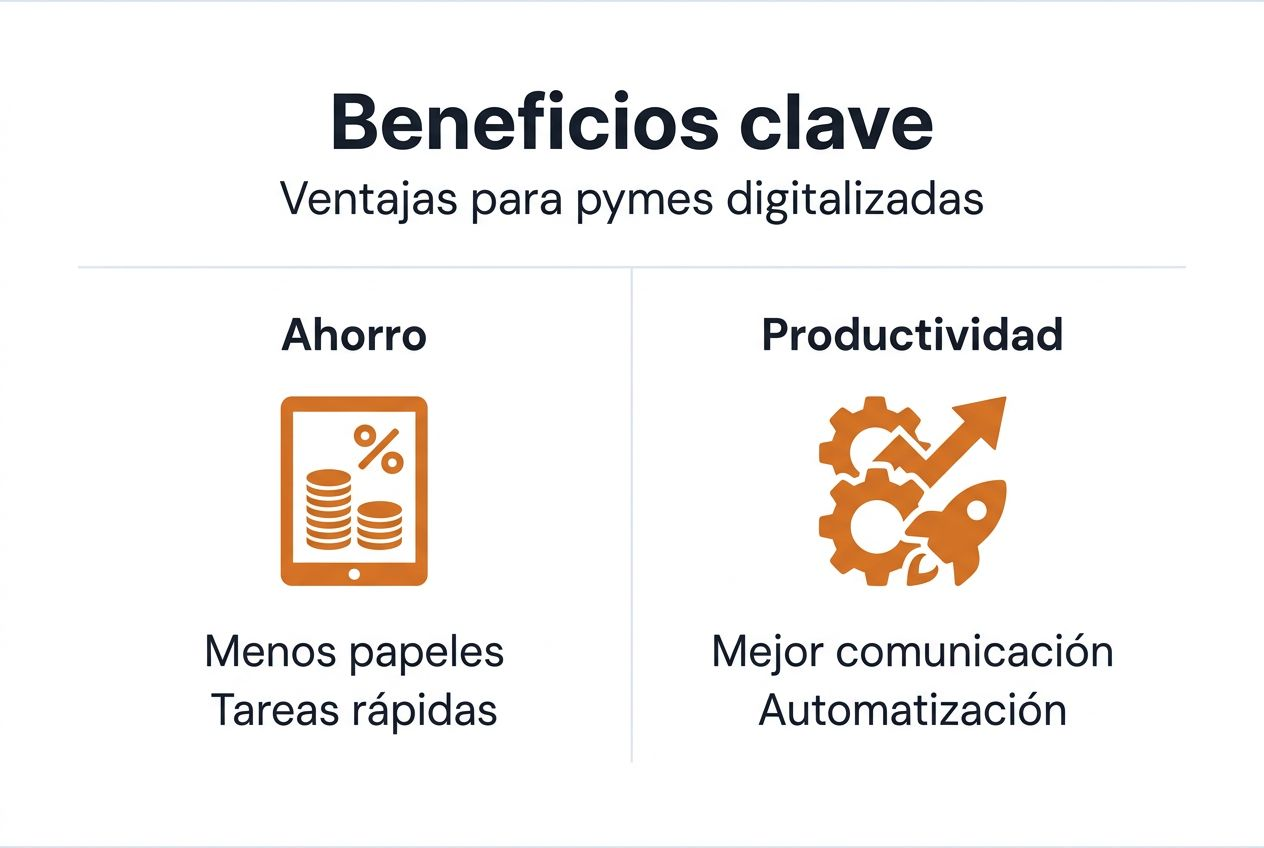 Infografía: principales beneficios de la digitalización para pequeñas y medianas empresas