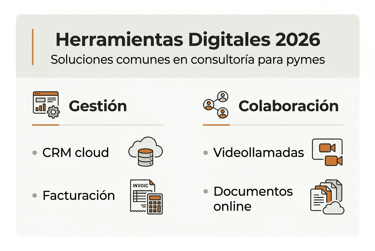 Guía visual de las principales herramientas digitales para impulsar el crecimiento de las pymes