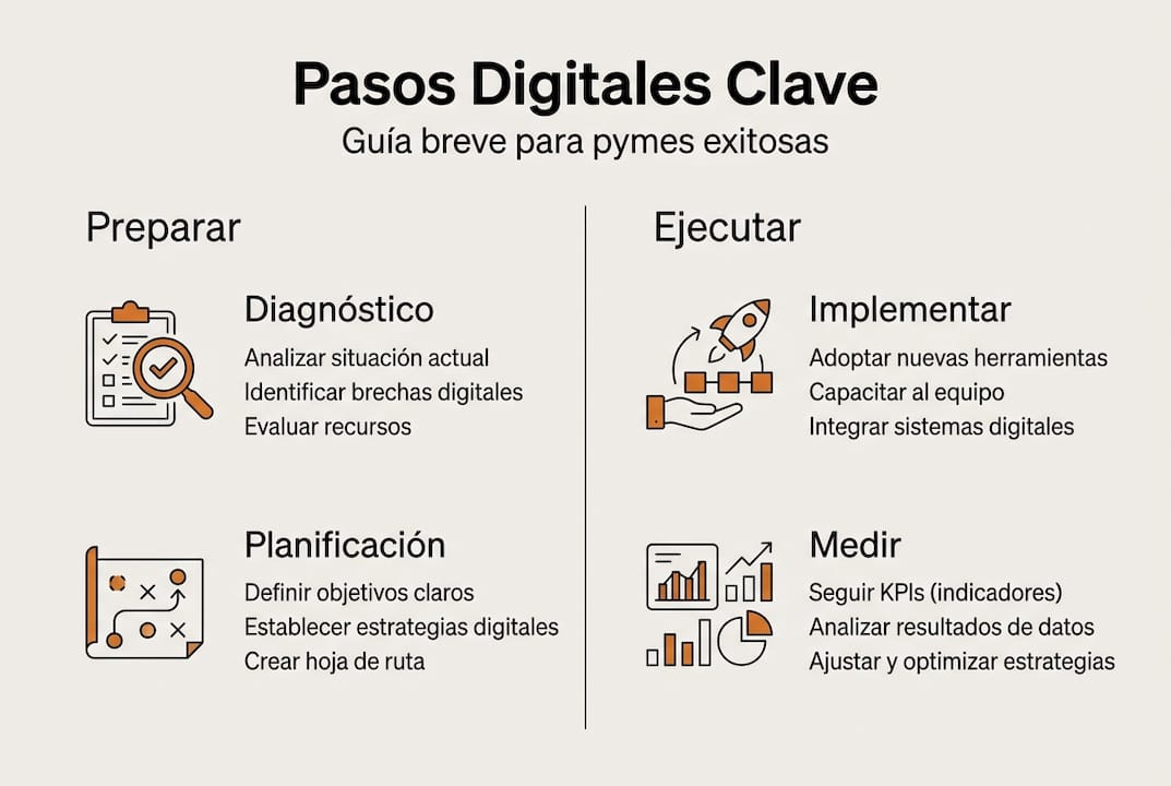 Infografía: cómo impulsar la transformación digital en tu pyme paso a paso