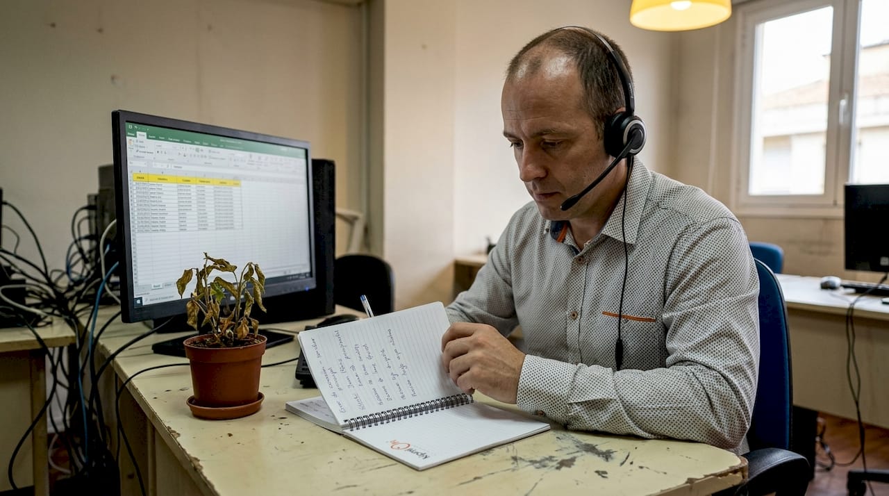 El agente atiende las opiniones y sugerencias que los usuarios le comunican por teléfono.