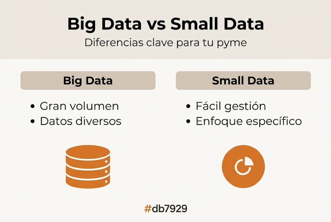 Infografía: diferencias clave entre Big Data y Small Data
