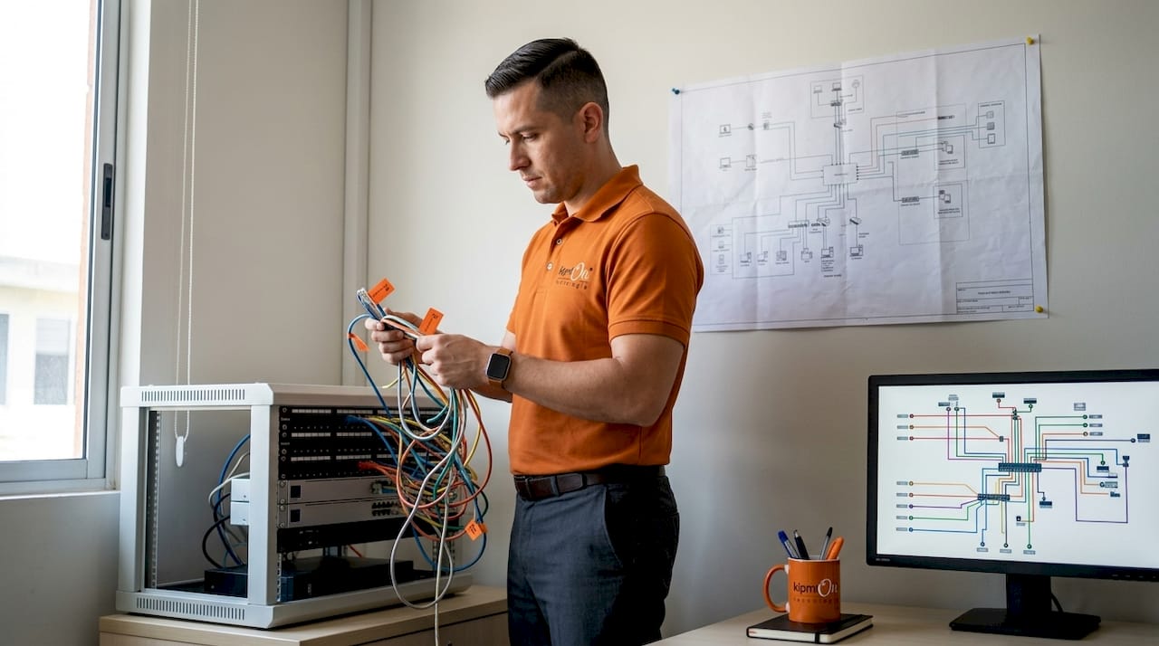 Cómo crear redes seguras para pymes: guía práctica Técnico encargado de la instalación de equipos de seguridad en redes