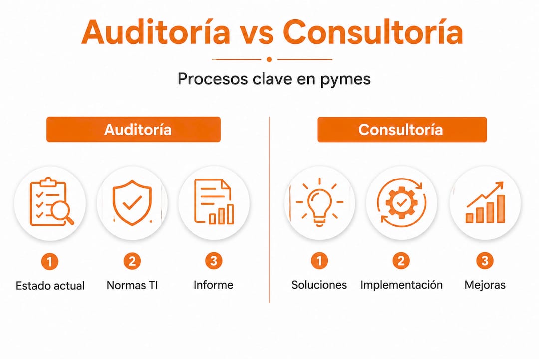 Infografía: ¿En qué se diferencian la auditoría y la consultoría en TI?