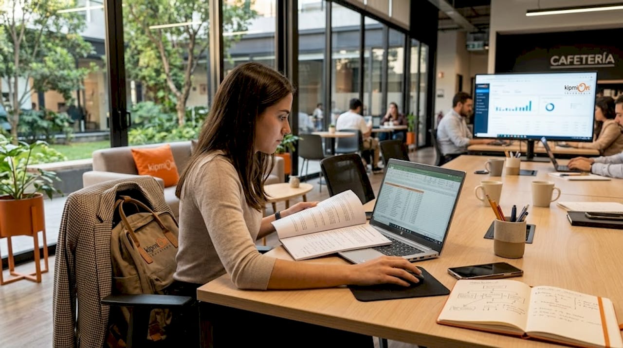 Joven profesional encargado de gestionar la presencia digital de una empresa