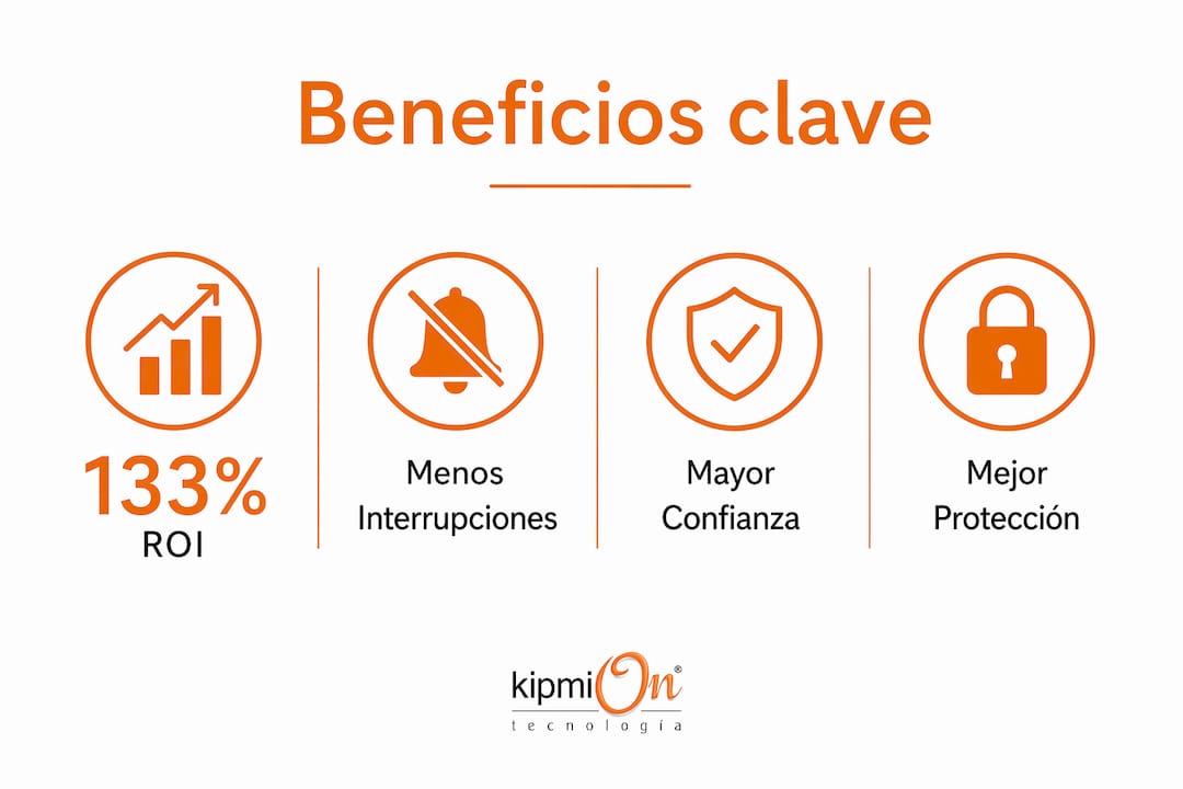 Por qué digitalizar videoseguridad en tu pyme en 2026 Infografía sobre cómo la videovigilancia digital aporta ventajas comprobables a las pequeñas y medianas empresas