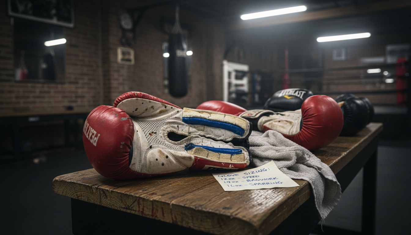 Boxing gloves with exposed internal padding