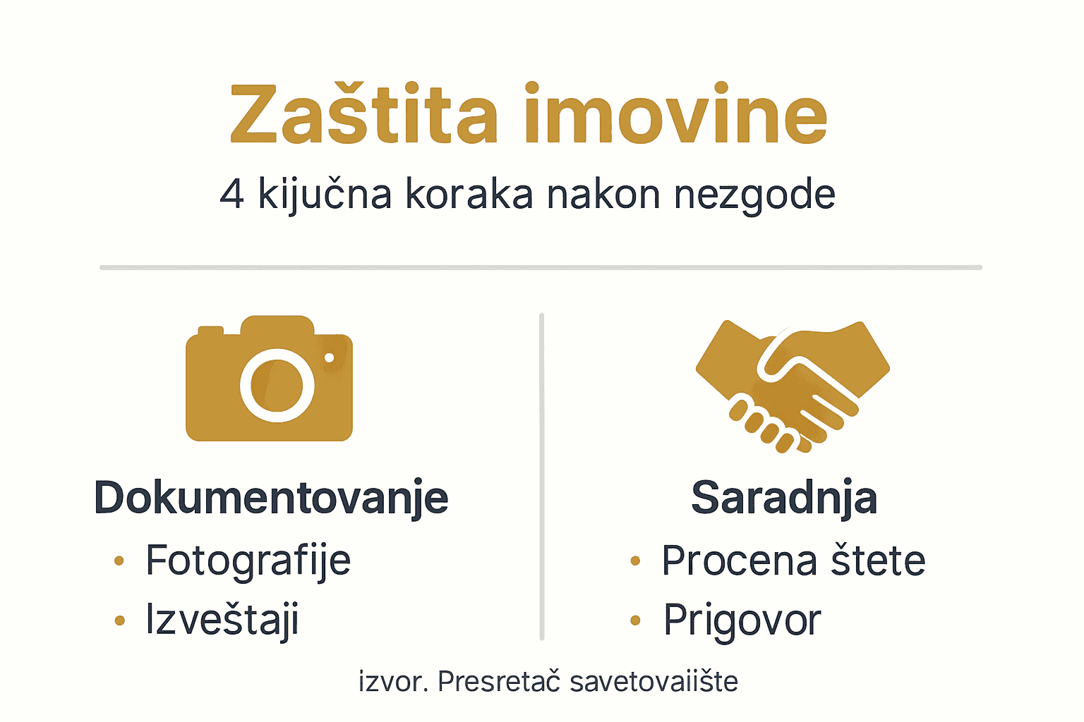 Vodič kroz ključne korake za zaštitu vaše imovine – infografik