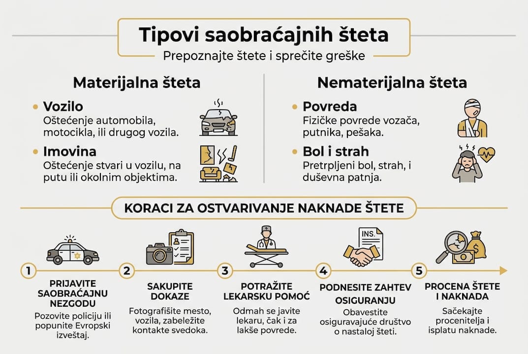 Infografik: najčešći oblici saobraćajnih nezgoda
