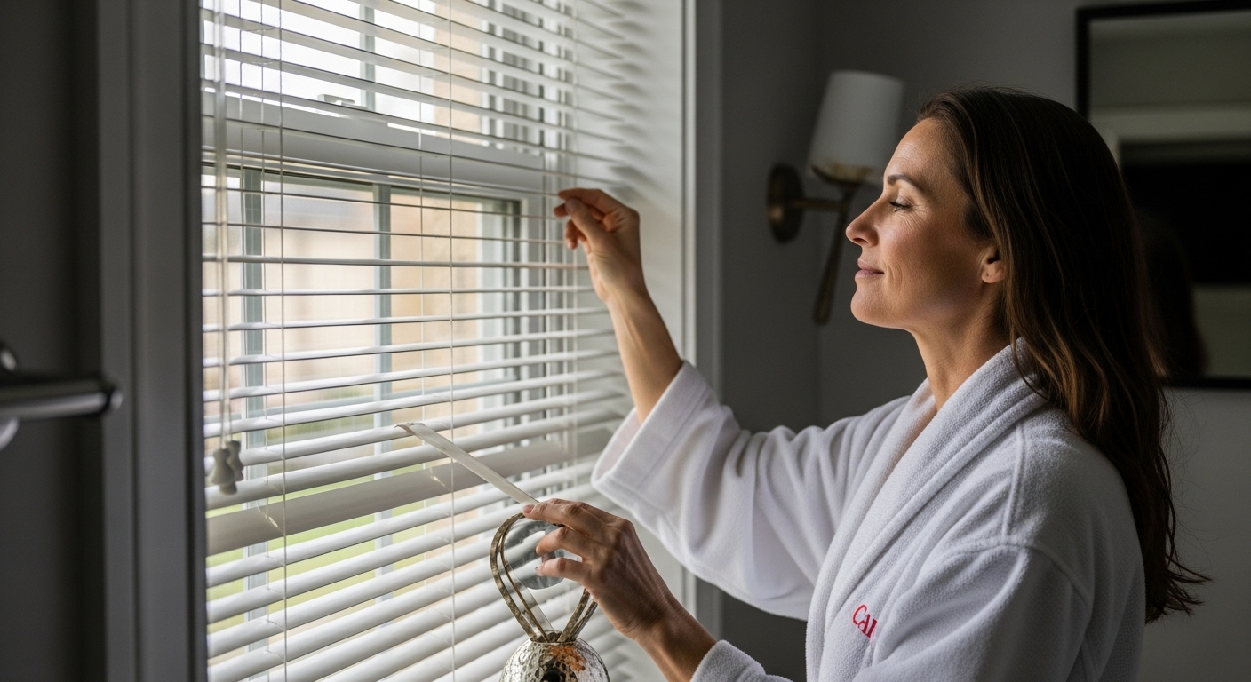 privacy blinds bathroom use