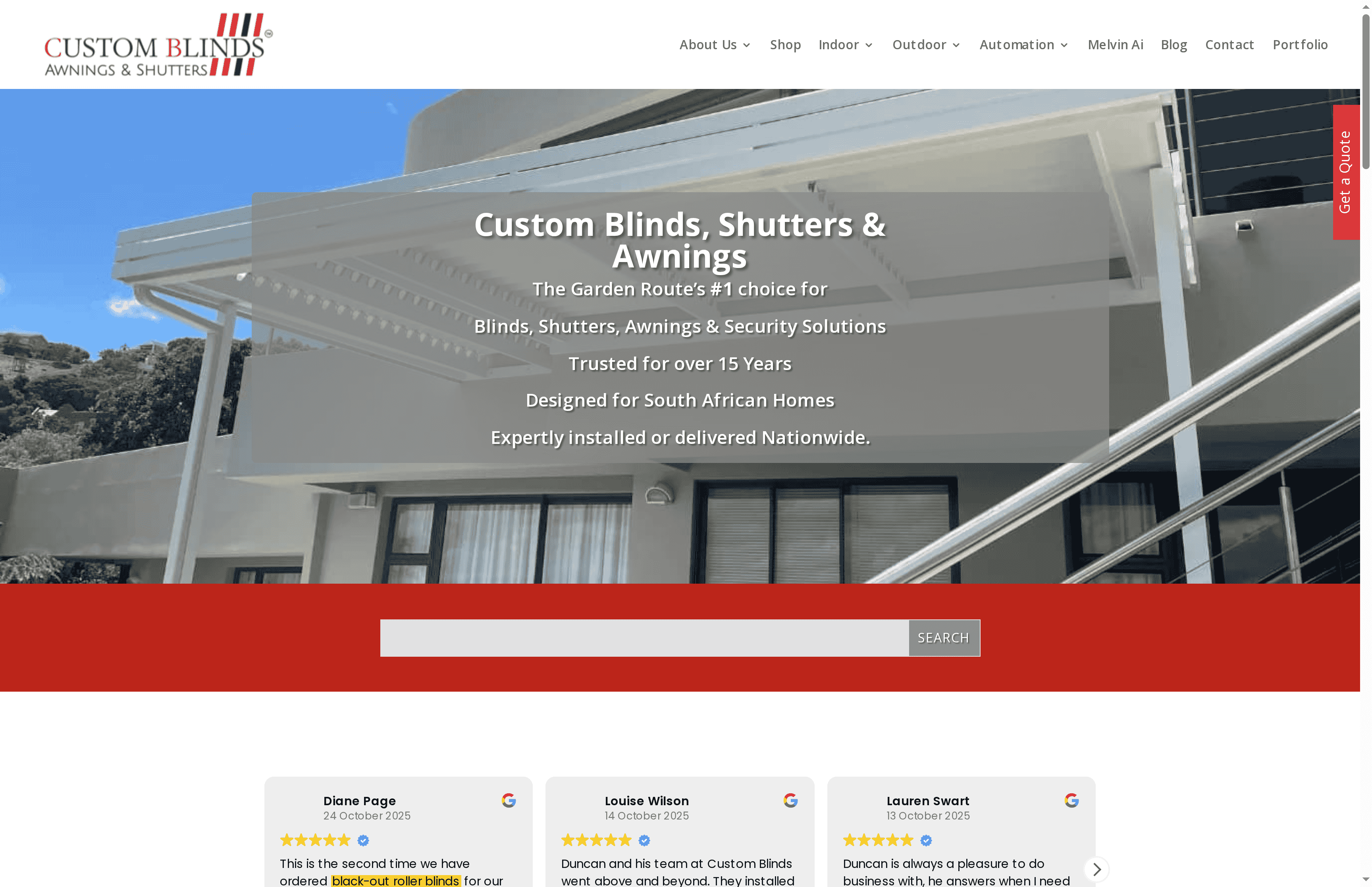 Custom Blinds Installation Example