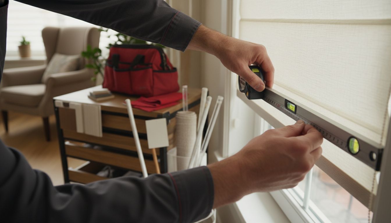 custom blind installation detail