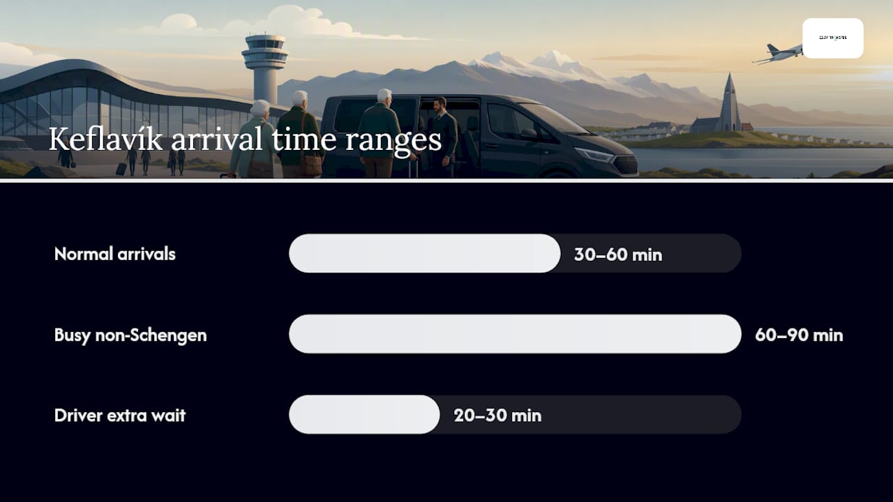 Keflavík arrival time ranges