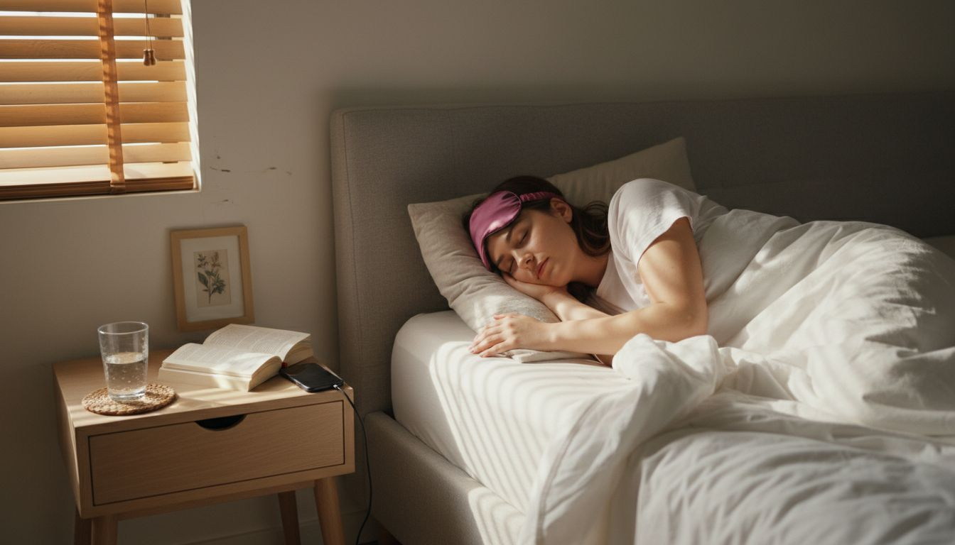 Woman sleeping under breathable cotton blanket