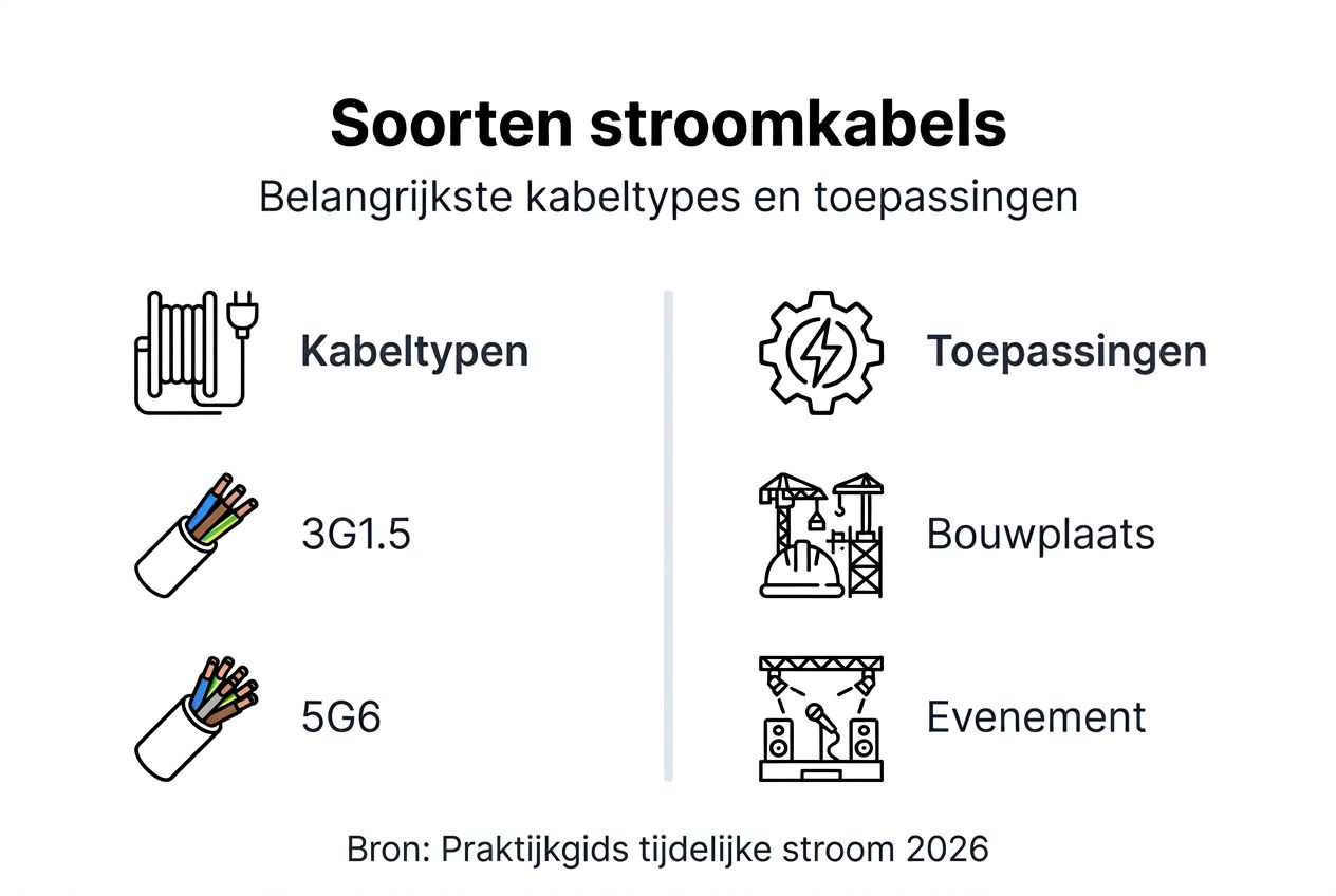 Overzichtelijke infographic: verschillende kabelsoorten en hun toepassingen in beeld