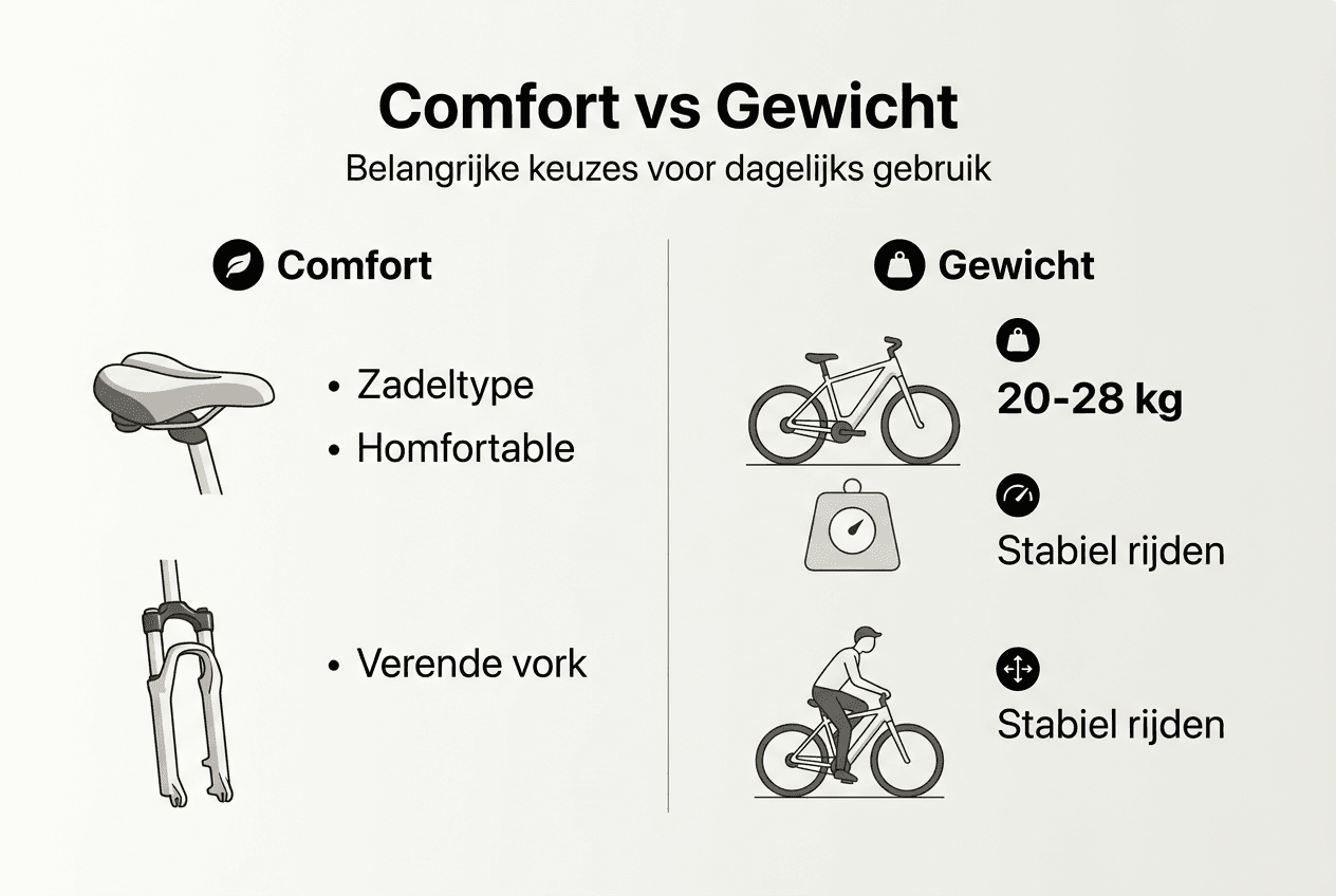 Overzicht: comfort en gewicht van e-bikes in beeld