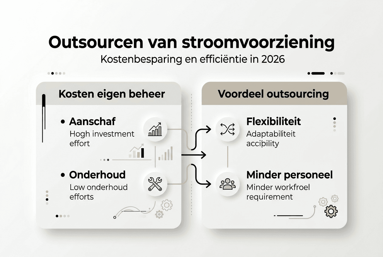 Infographic: zo bespaar je op stroomvoorziening door uitbesteding