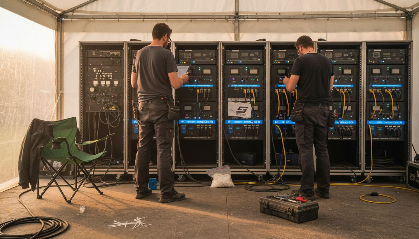 Achter de schermen houden elektriciens het slimme stroomverdeelsysteem nauwlettend in de gaten.