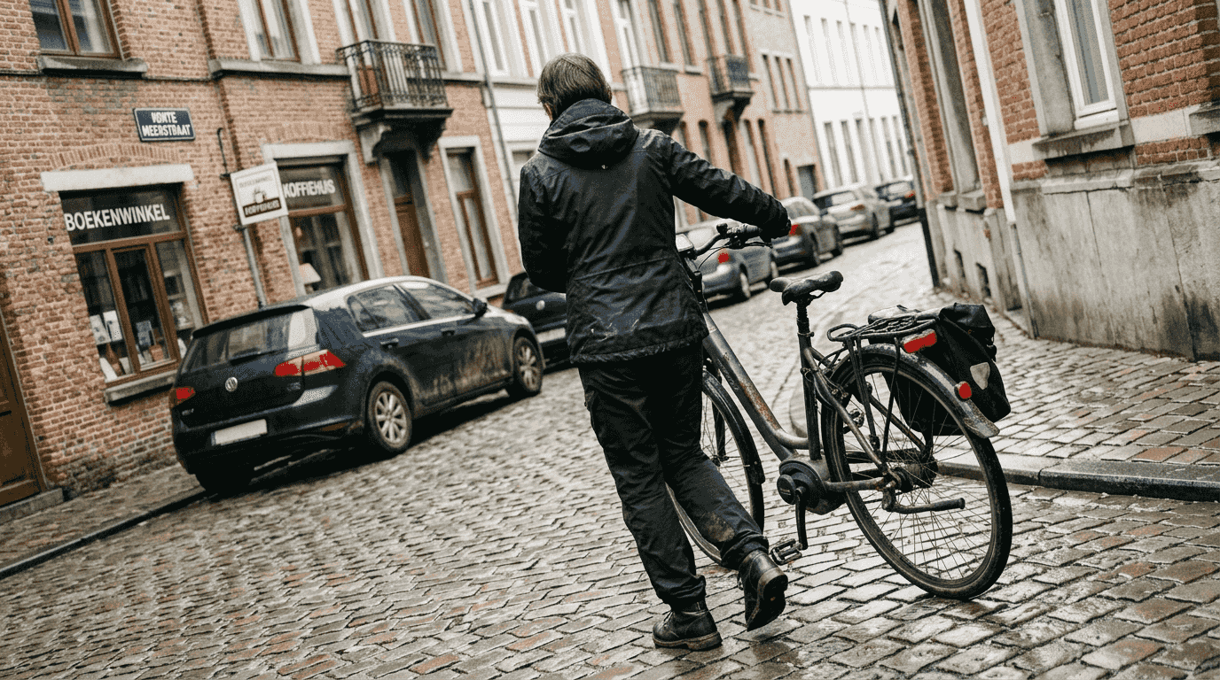 E-biker met middenmotor trotseert Belgische heuvel