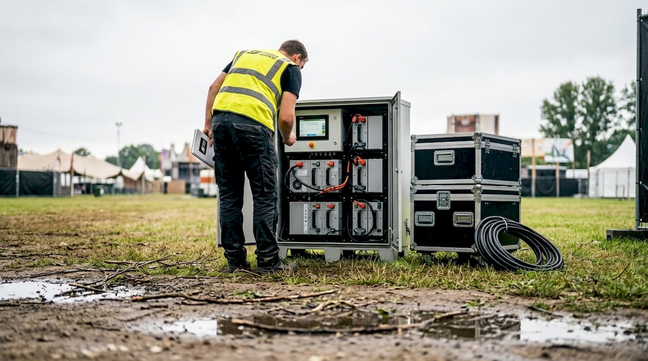 Tijdelijke plaatsing van batterijmodules gerealiseerd