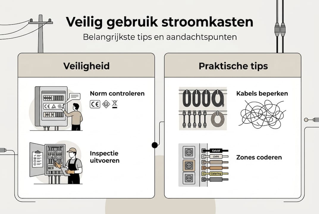 Infographic: Veilig werken met stroomkasten – handige tips en aandachtspunten