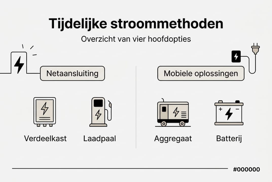 Overzicht van tijdelijke stroomoplossingen in beeld